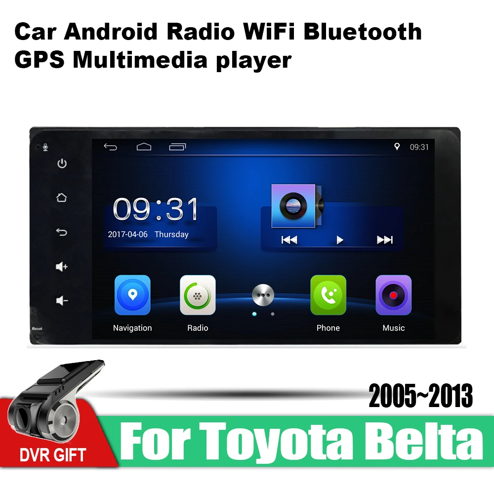 Автомобильная Мультимедийная GPS-навигация ZaiXi 2 din Android для Toyota Belta Limo Вьетнам Yaris 2005