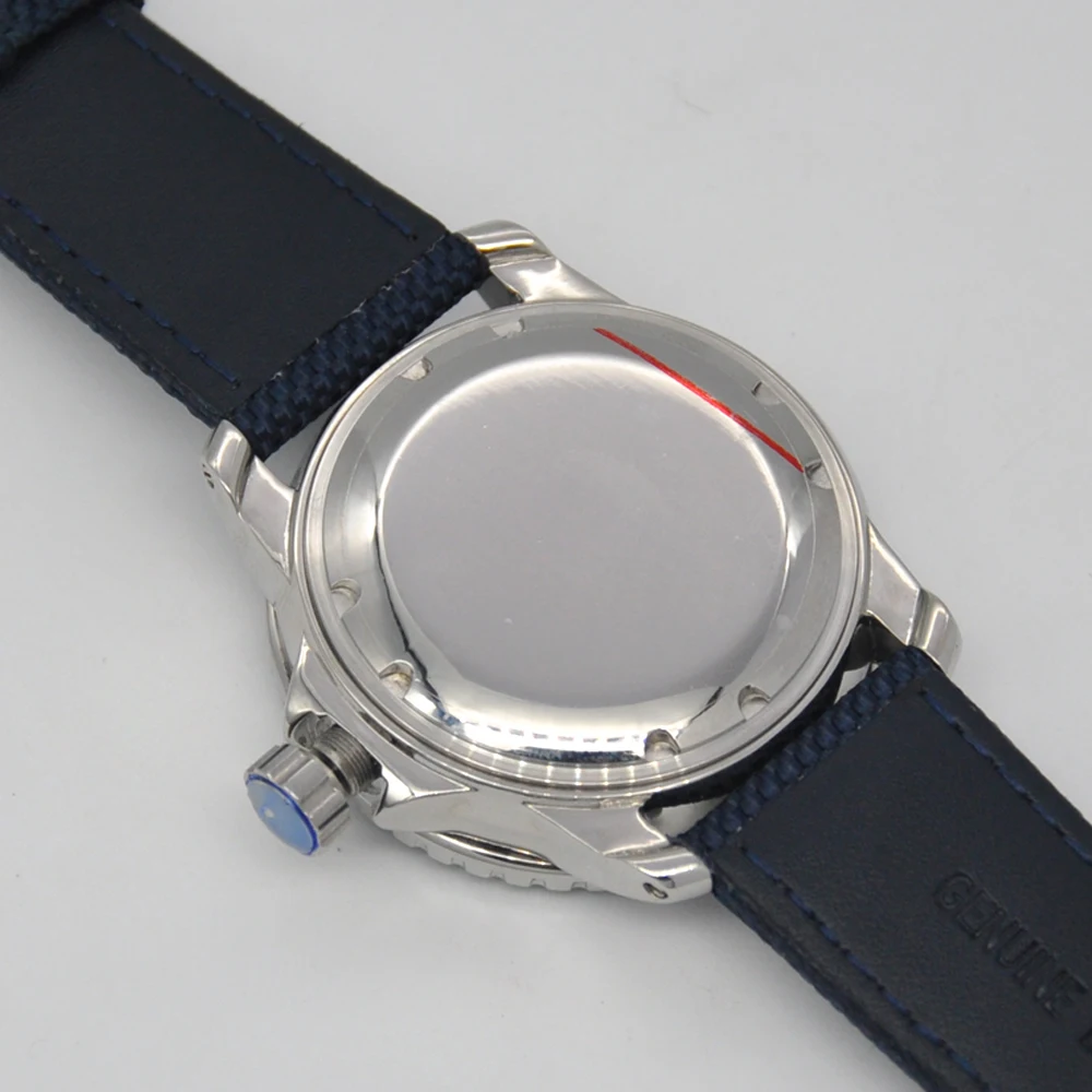 Мужские Водонепроницаемые механические часы с синим циферблатом 45 мм|Мужские