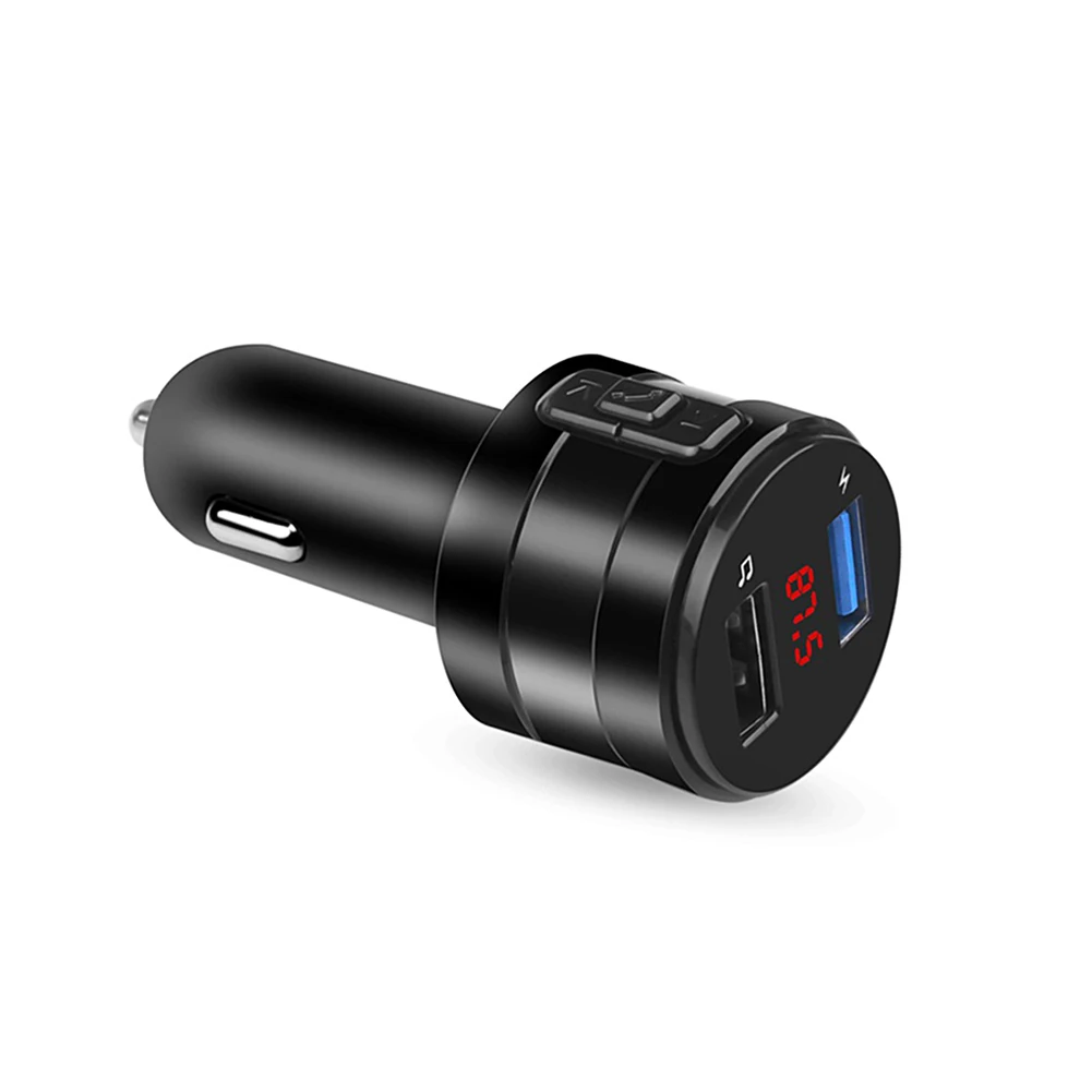 FM трансмиттер с поддержкой Bluetooth 5 0 и двумя USB портами|Кабели адаптеры разъемы| |