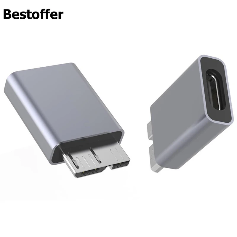 USB3.0 Micro B к Type-C папа женскому алюминиевому корпусу адаптер для Mac подключен