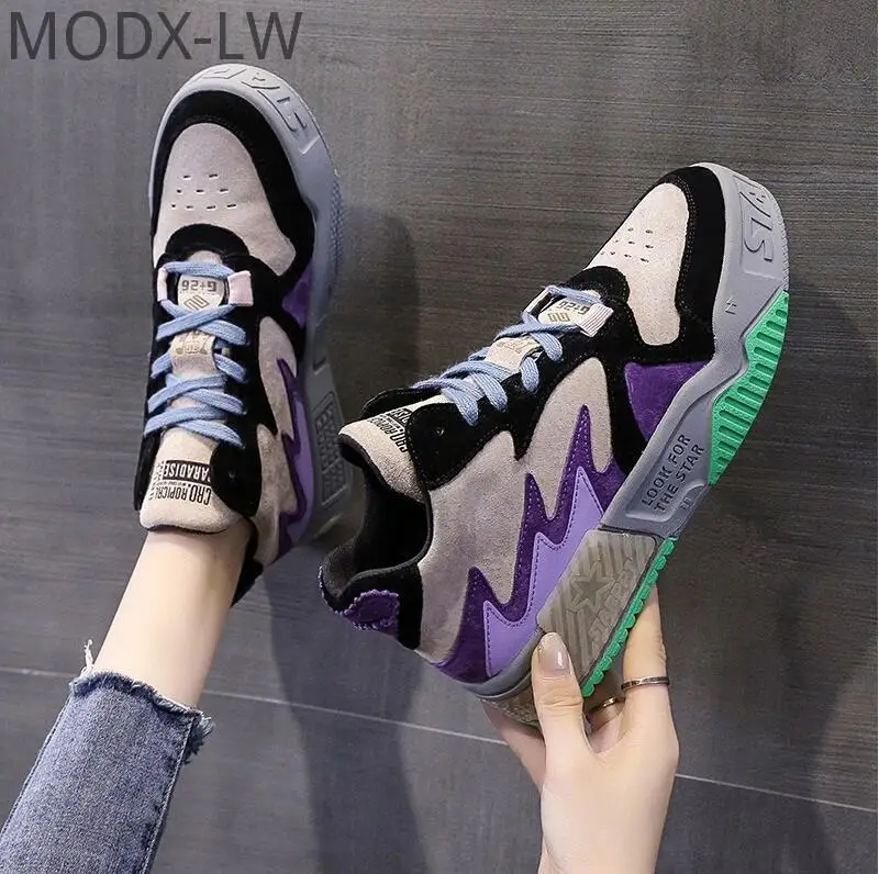 

Hot sale Women's High Platform Sneakers 2021 Fashion Women White Dad Shoes Ladies Casual Chunky Footwear Women Chaussures Femme