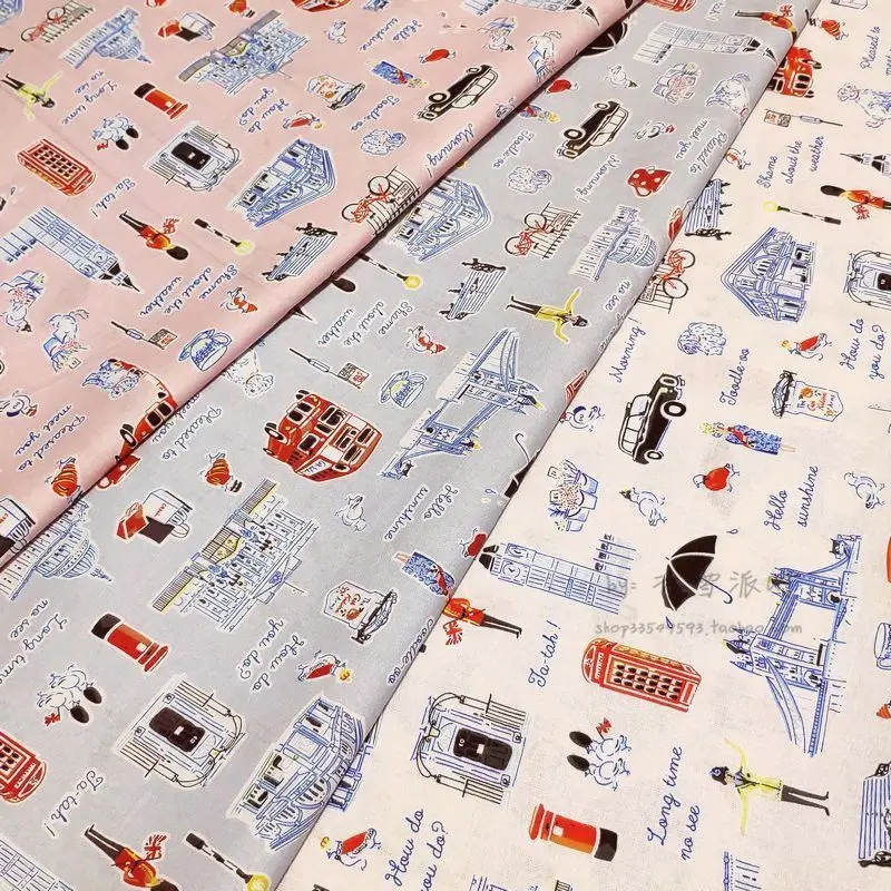 BTY 1 ярд хлопчатобумажная ткань-CK стиль Мультяшные персонажи милые животные