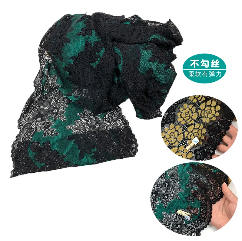 1 метр нежная Зеленая эластичная кружевная ткань сделай сам аксессуары для шитья