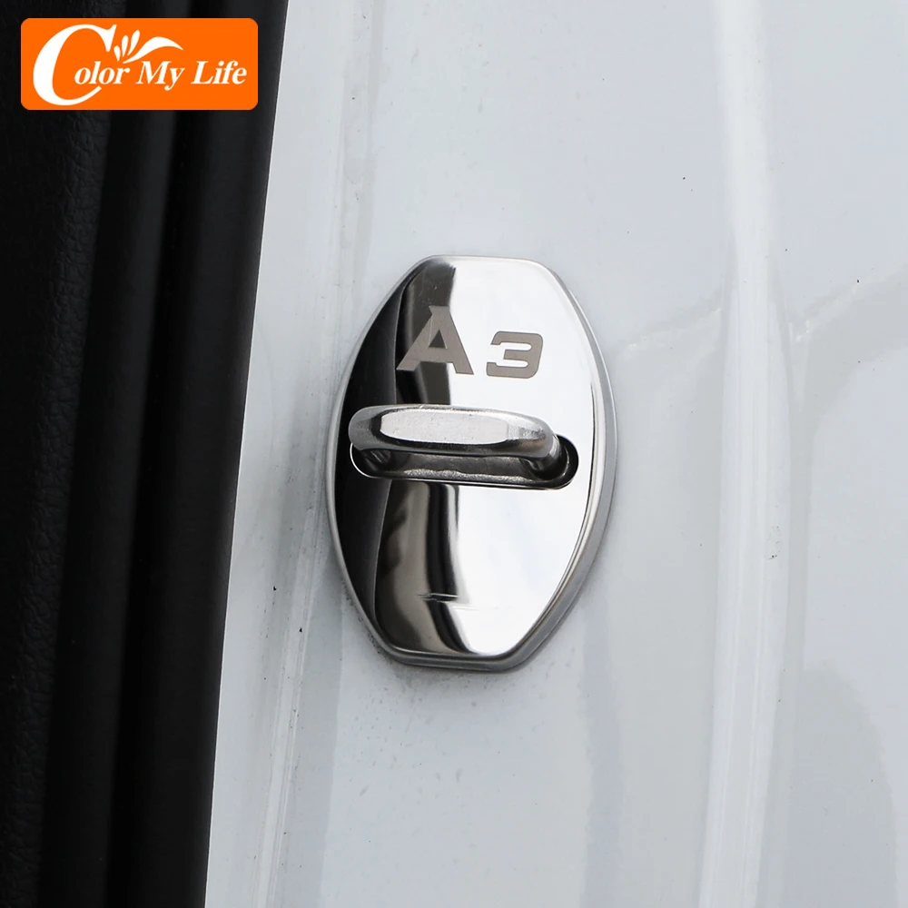 Цвет свою жизнь 4 шт./компл. автомобиля Защита для дверного замка чехол Audi A6 A3 A4 A7 A5
