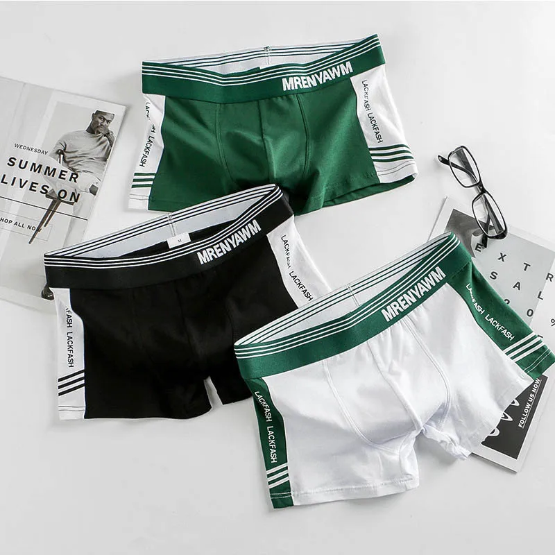4pcs boxer mens underwear men cotton underpants male pure men panties shorts underwear boxer shorts cotton U-shaped underwear
