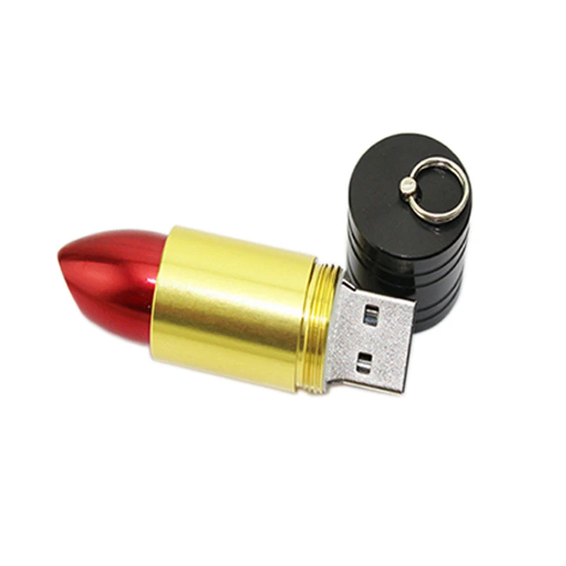 USB флеш-накопитель 64 ГБ губная помада 128 металлическая флешка 4 8 16 32 usb креативный