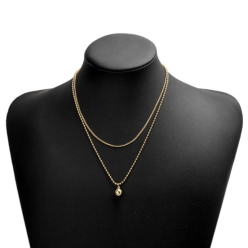 

Multiple Multi Layed Metal Heart Pendant Necklaces for Women Gold Alloy Geometric Chain Pearl Chokers Necklace Dropship2021