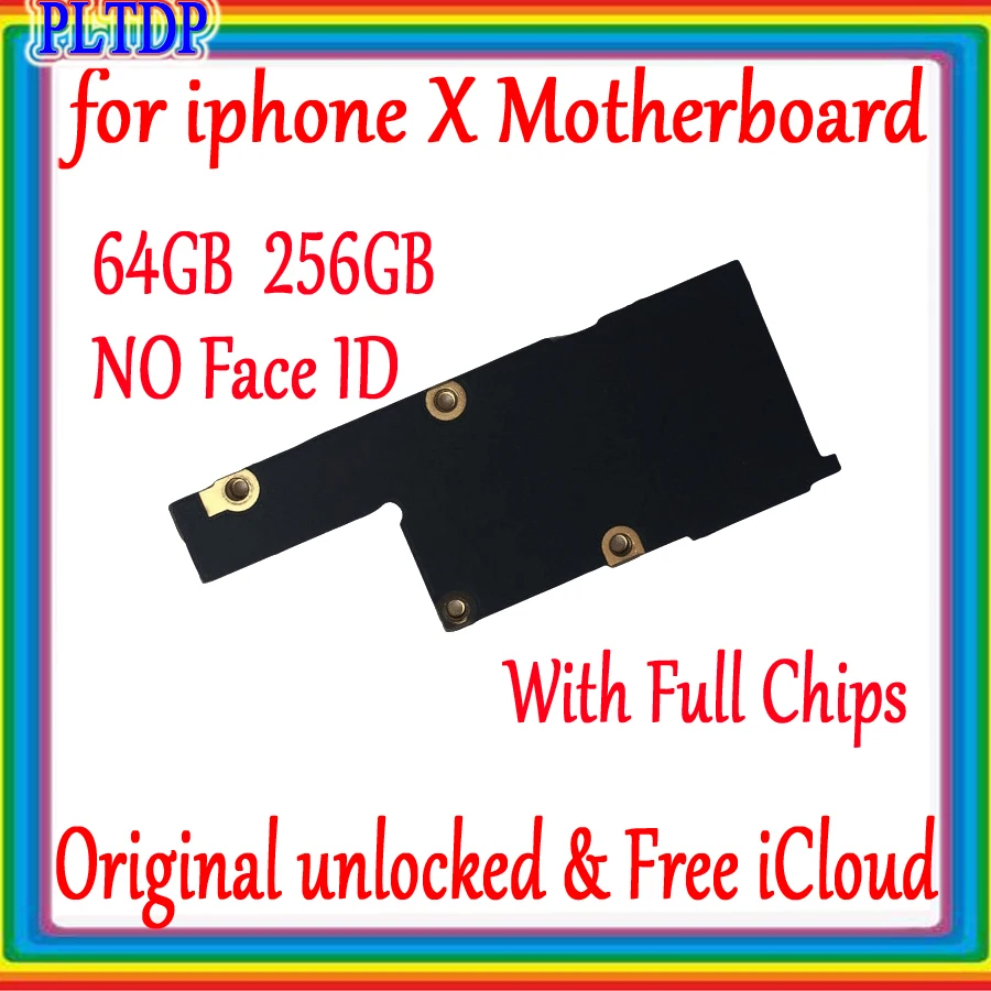 Полностью разблокированная материнская плата для iPhone X с/без Face ID 64 Гб 256 ГБ 100%