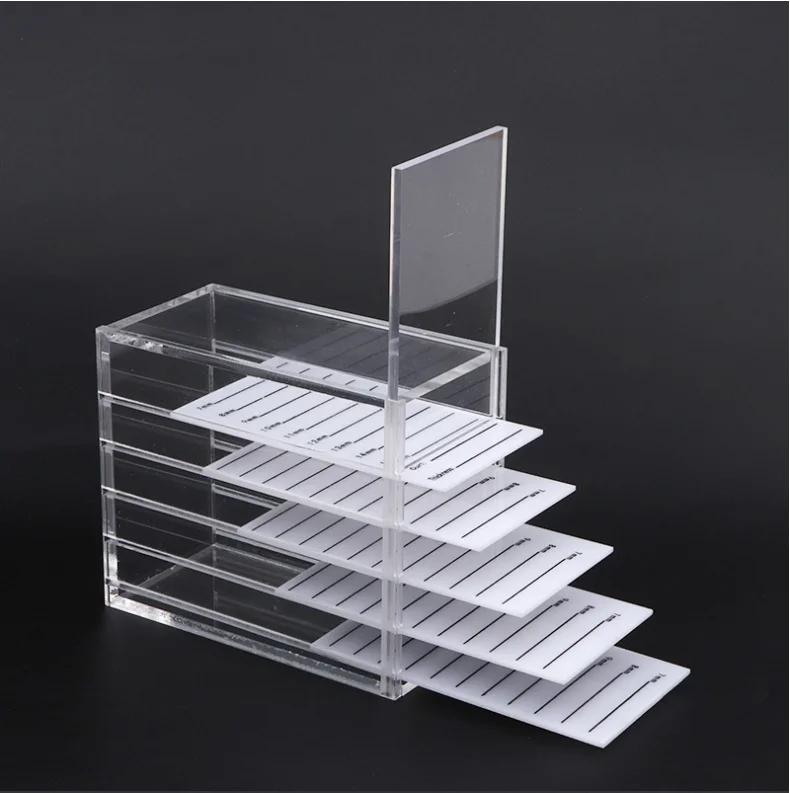 

Hot Eyelashes Storage Box 5 Layers Acrylic Pallet Lash Holder Individual Lash Volume Display Stand For Eyelash Extension Tools