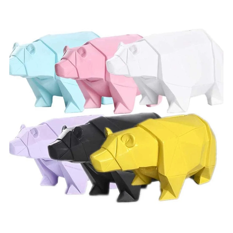 Копилка в виде белого медведя полимерное украшение для хранения монет животного