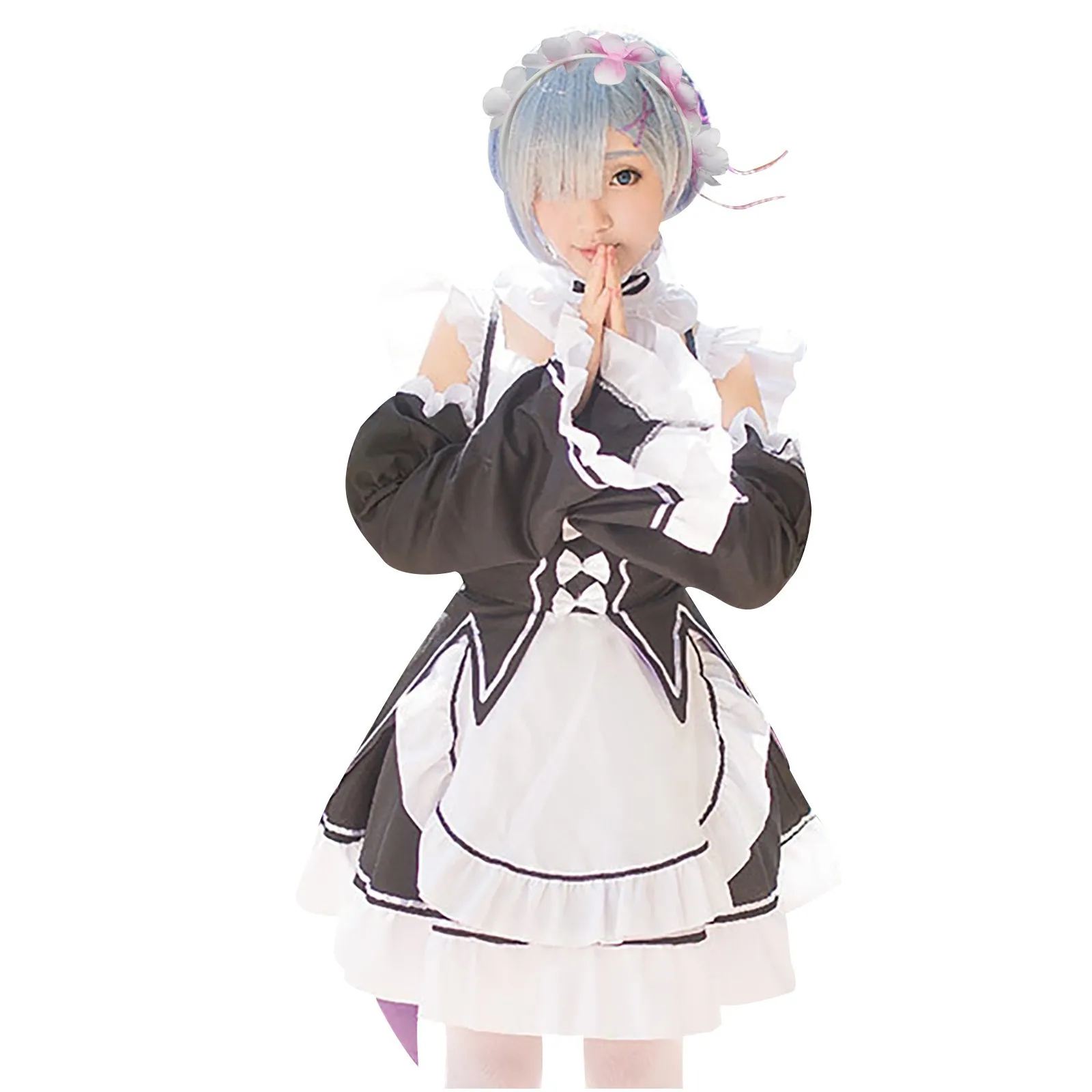 

Women Lovely Maid Cosplay Costume Animation Show Japanese Outfit Dress Clothes Set Girls Sexy Gothic Maid Outfit Anime Lolita