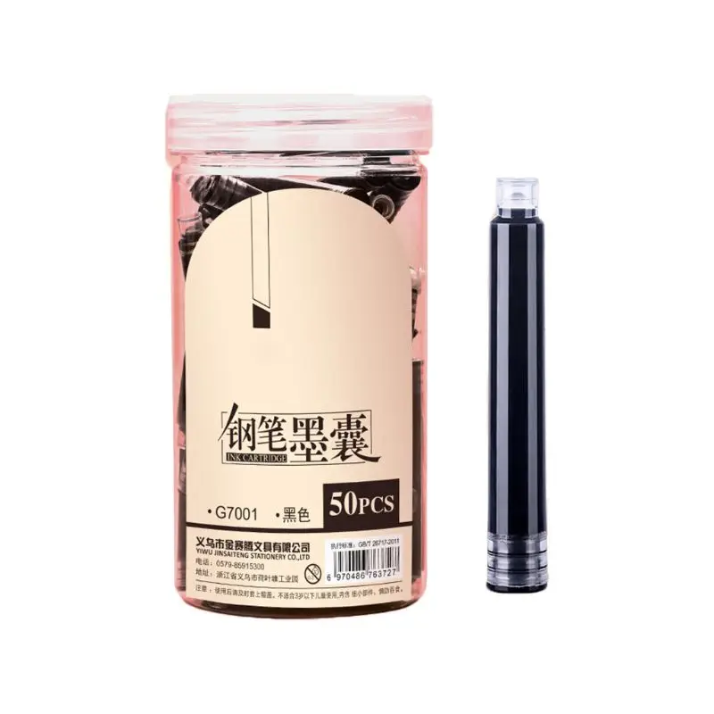 50x чернильные картриджи для авторучки Sac Refill каллиграфия письмо Канцтовары школы