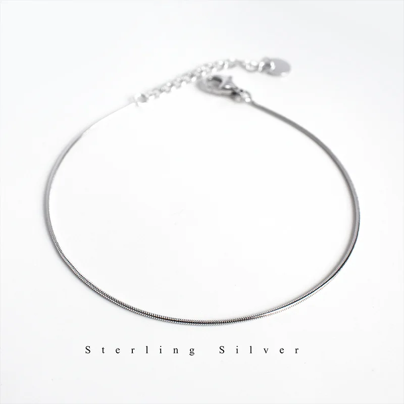 Silver ElfoPlataSi 925 цельный Настоящее серебро 925 пробы, браслет со змеиным цепочкой для женщин, девушек, леди, OL, серебряные ювелирные изделия ED306 - Окраска металла: Silver
