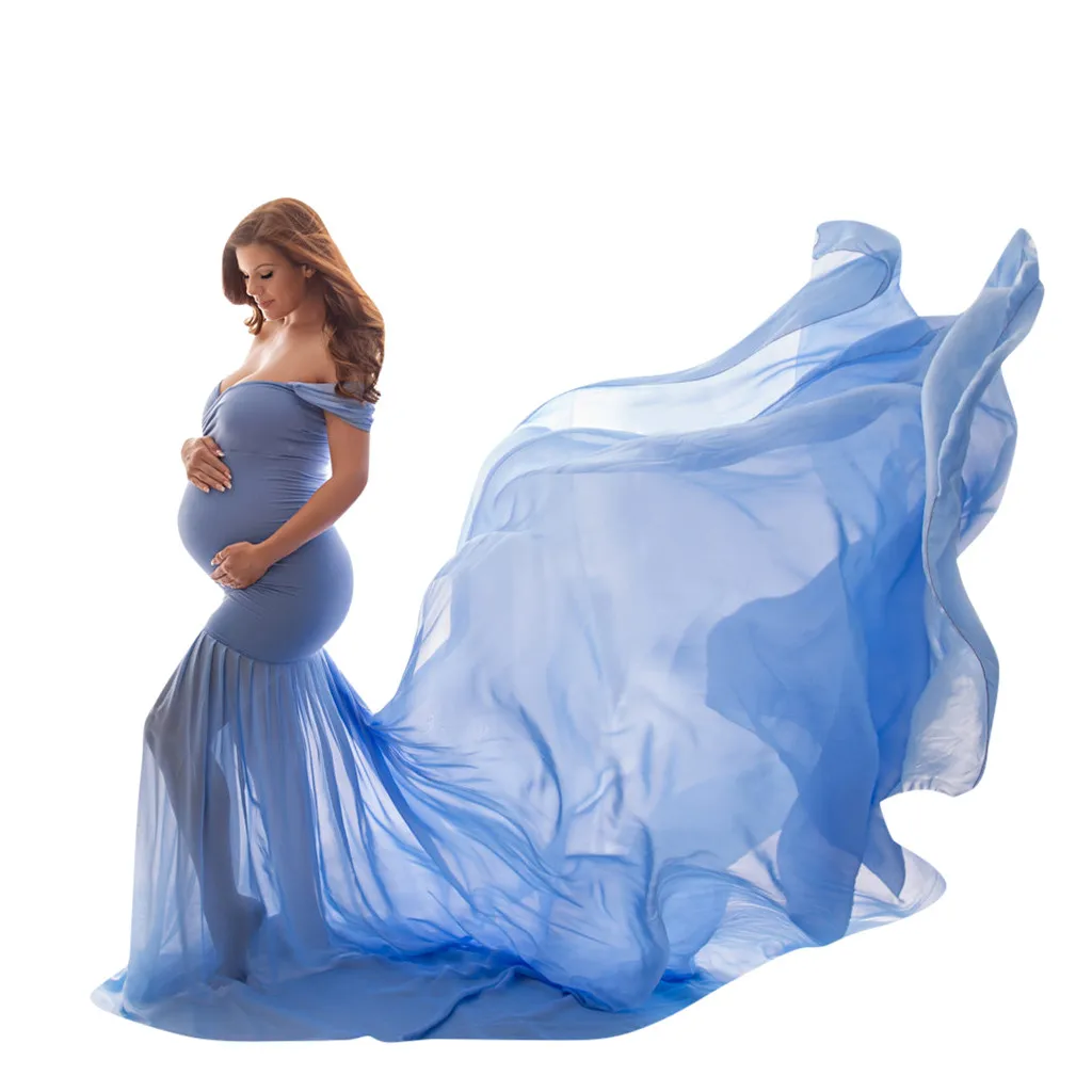Vetement femme, женское платье для беременных, платье для беременных, фотографии, с открытыми плечами, без рукавов, однотонное платье для фотосессии