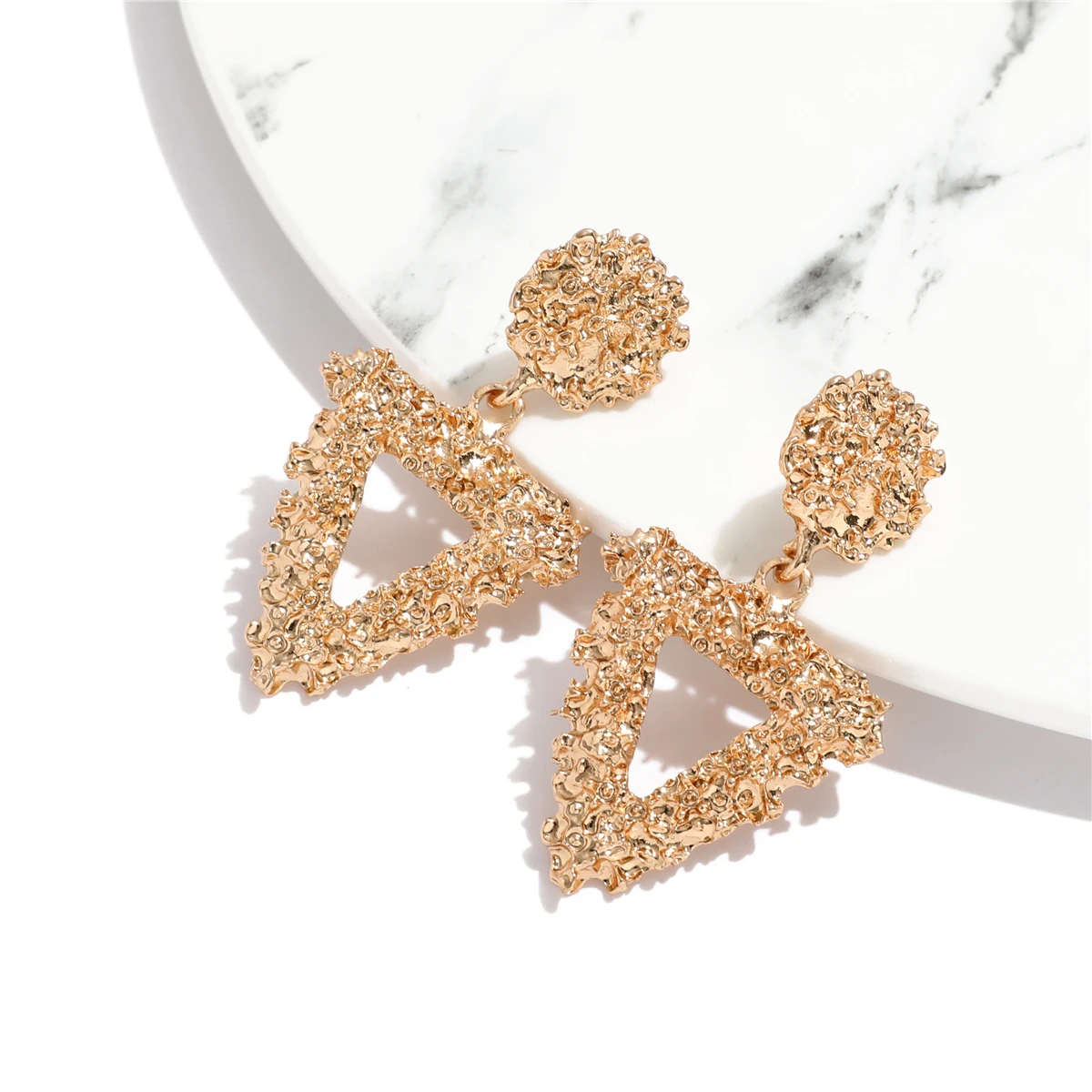 Винтажные большие металлические Висячие серьги для женщин геометрические