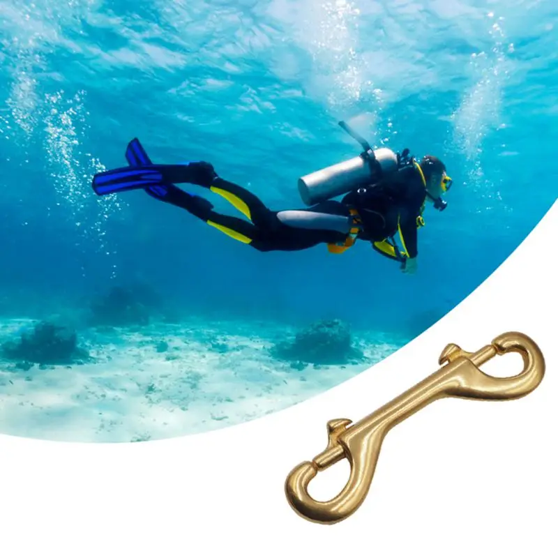 

90/100mm Pure Brass Quick Link Ended Bolt Snap Clip Hook Diving Equipment Pet Luggage Mountaineering Tactical Device