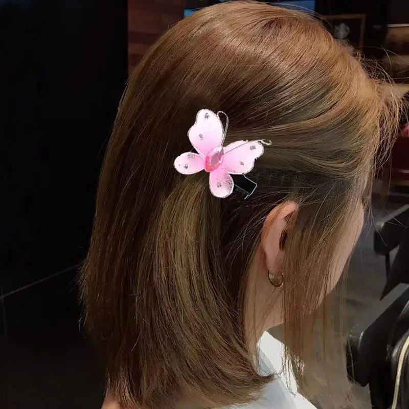 10 шт./компл. заколки для волос мини сетчатая заколка-бабочка декора металлические