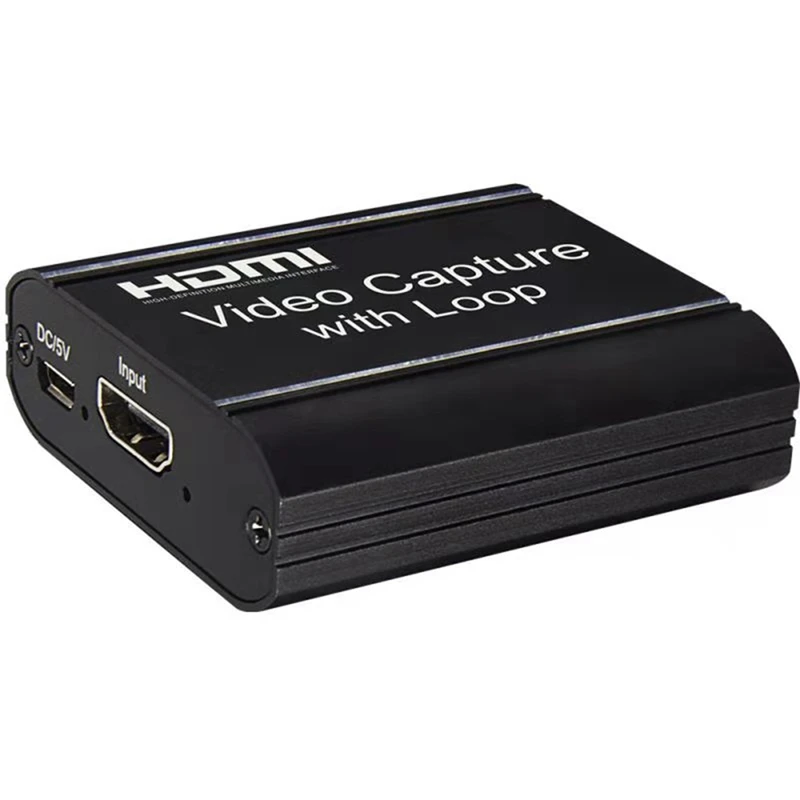 

HD 1080P 4K HDMI Video Capture Card HDMI to USB 2.0 Video Capture Game Record Live Streaming Broadcast with Loop Out