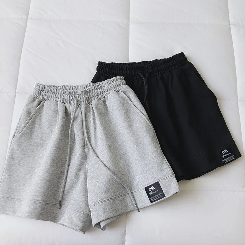 

2021 новые женские шорты летние черные размера плюс с коротким Femme тонкая упругая Высокая талия Фитнес-повседневные шорты мини штaны