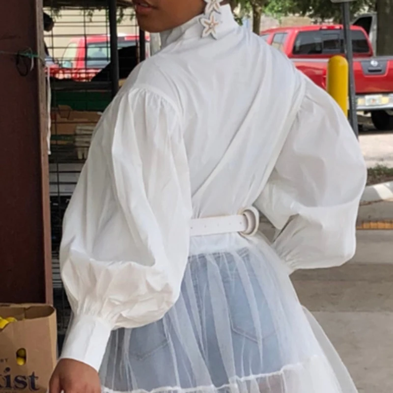 

Dress Women Summer 2020 Solid Color Long Sleeve Maxi Blouses Mesh Patchwork Dress Vintage Sexy Club Chic Dresses