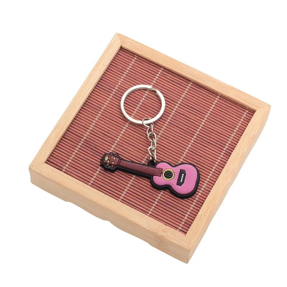 Классическая гитара Мини милый брелок капля для ключей укулеле кулон в виде