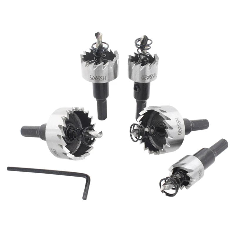 

Iron Sheet Stainless Steel Hole Opener Set Multi Drilling Holes Boring Hole Size Saw Cutter Drill Bit Combination Tool