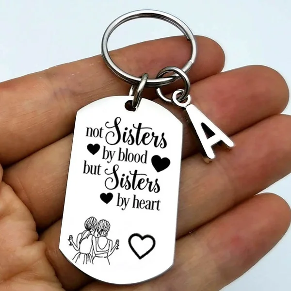 The Best Friend Keychain Sisters By Heart Keychain for Sisters Best Friend Gifts Key Ring