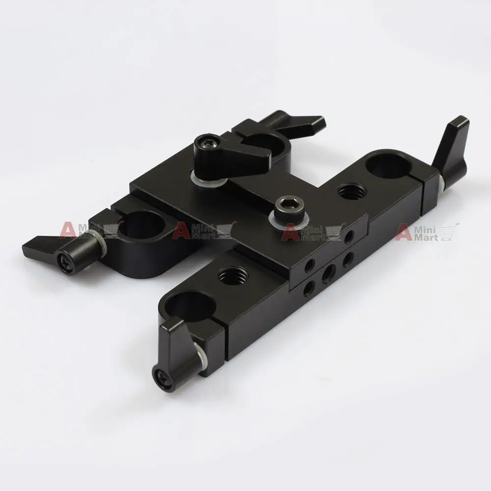 60mm to 100mm Spacing Riser Bridge Adapter 15mm Rod Clamp fr Studio Support System LWS Arriflex ARRI Film Camera Rig Matte Box |