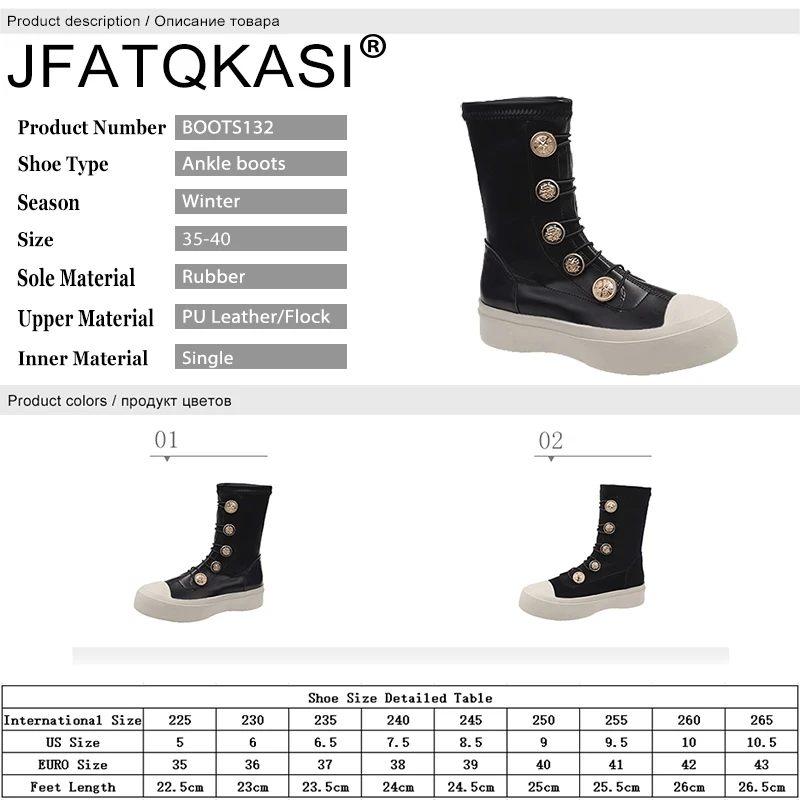 

Women Ankle Martin Boots Winter Platform Shoes Woman Fashion Black Single Short Boots All-match Non-slip Ladies Shoes 2021 Brand