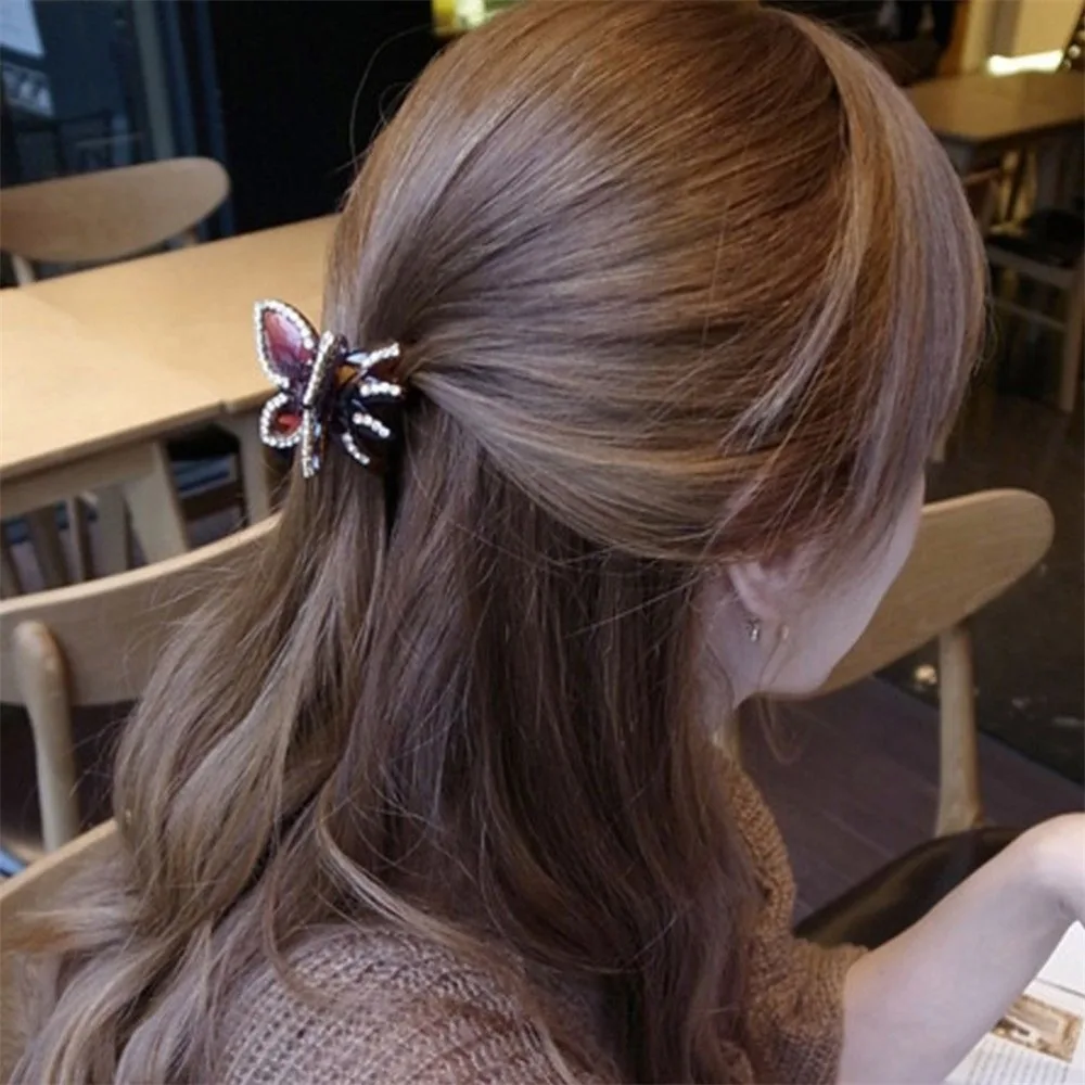 Женская заколка для волос модная черная Шпилька аксессуары девочек простая