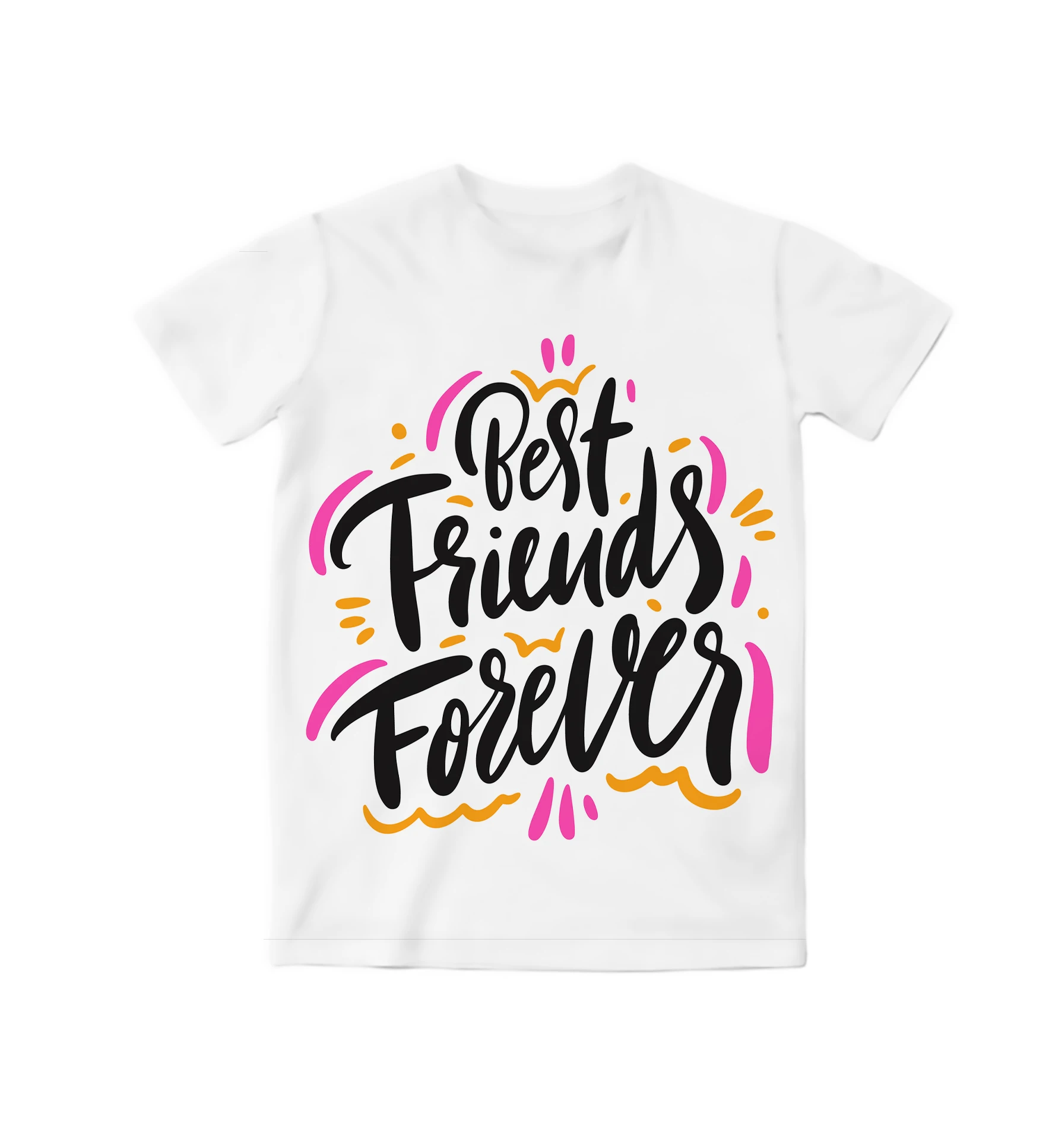 

REAL American US SIZE Bestfriends Forever - Best Buds Sublimation Printing Plus Size 3XL 4XL 5XL 6XL Top T-Shirt