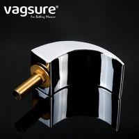 solid brass mirror chromed cascade waterfall faucet water outlet for bathtub shower bath faucet tap cold hot water mixer
