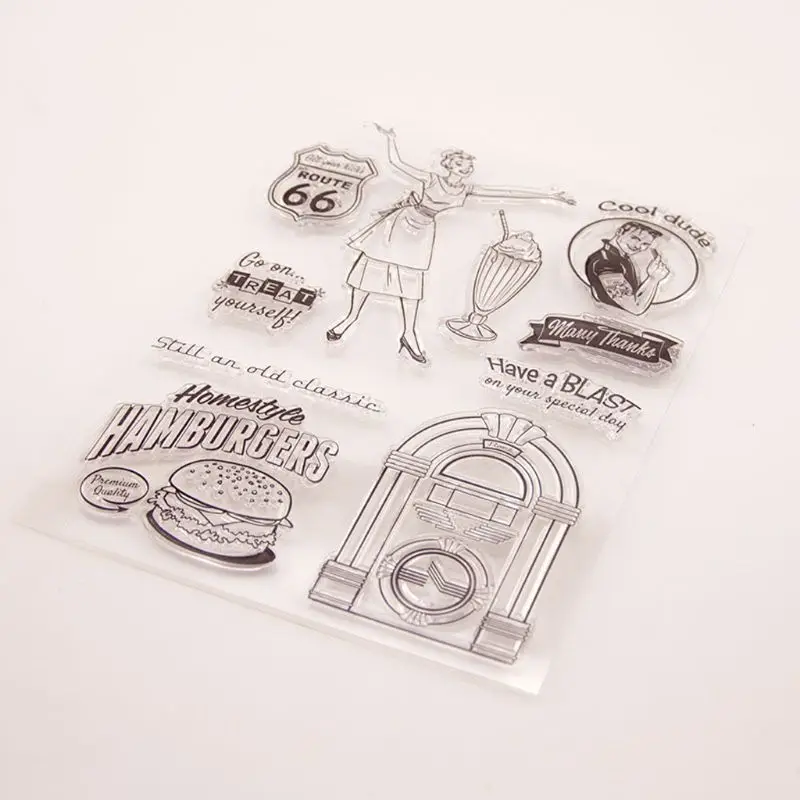 Есть взрыв силиконовый прозрачный печать штамп DIY Скрапбукинг тиснение фото