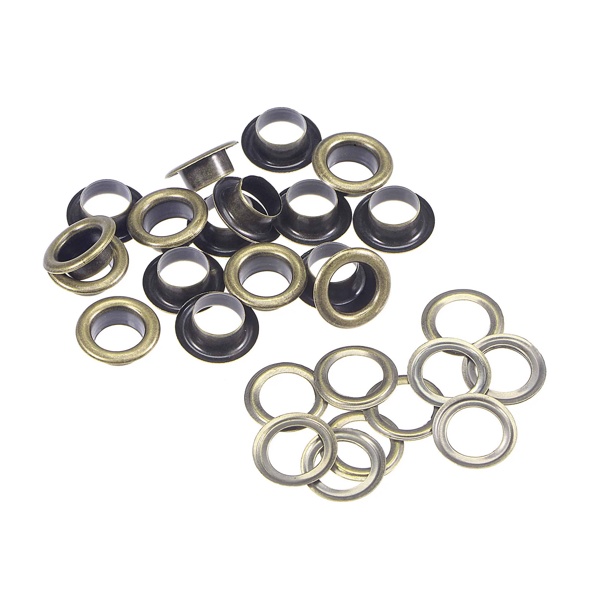 

Uxcell Eyelets with Washers, 13.5 x 8 x 5mm Copper Through Hole Hollow Rivets Grommets Bronze Tone 200 Set