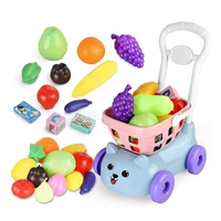20pc supermarket hand shopping cart kids toys simulation grocery kitchen pretend play food accessories for children