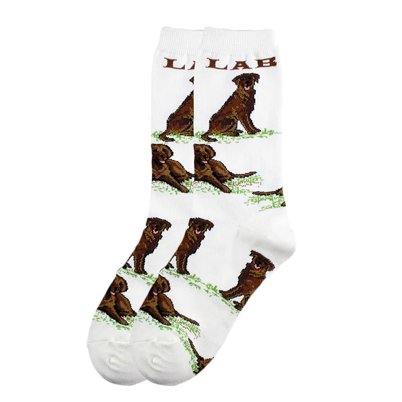 2021 Hot Popular Pet Animal Dog Cotton Casual Socks Women Men Streetwear Funny White Black Socks Short Happy Socks Dropshopping