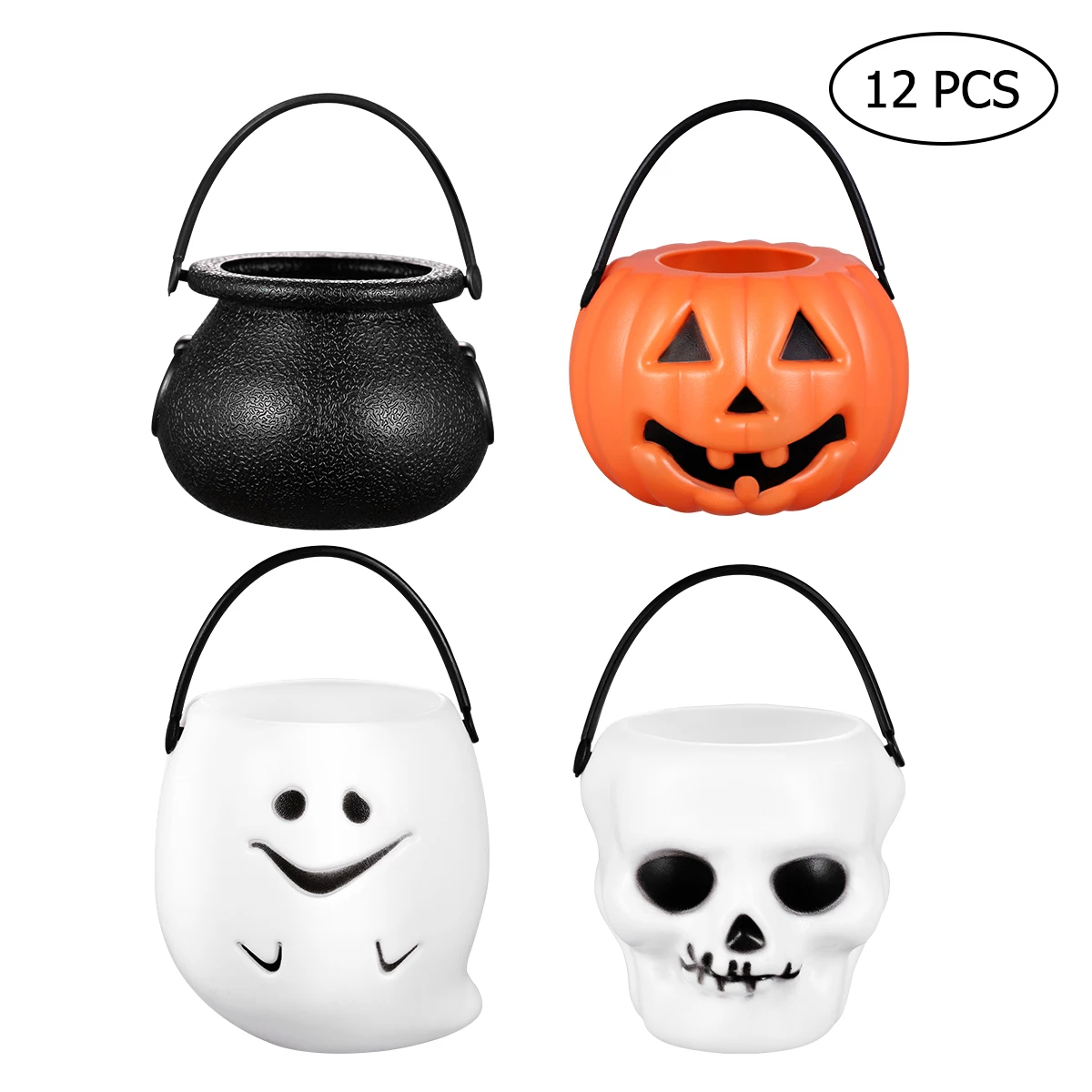 2 шт. ведра для конфет Хэллоуин трюк или лечения конфеты горшки закуски вечерние
