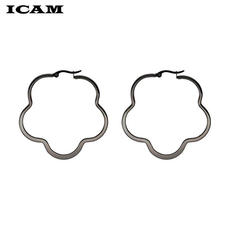 ICAM y супер большие круги серьги-кольца для женщин модные золотые ювелирные