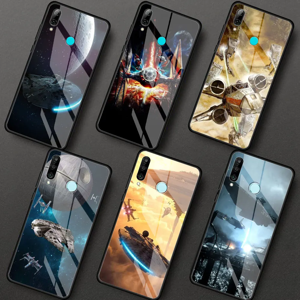 

Star Space Ship Wars Cover for Huawei P30 P40 Pro P20 Lite P Smart Z Y7 Y9 Y9a Y6 2019 for Honor 20 8X 9X Glass Phone Case