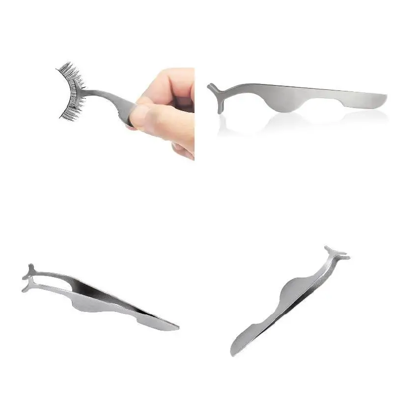 Поддельные Пинцет для ресниц аппликатор из нержавеющей стали удаления зажима