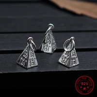 classic 925 sterling silver color manual diy pyramid design pendant beautiful jewelry making accessories decorative components