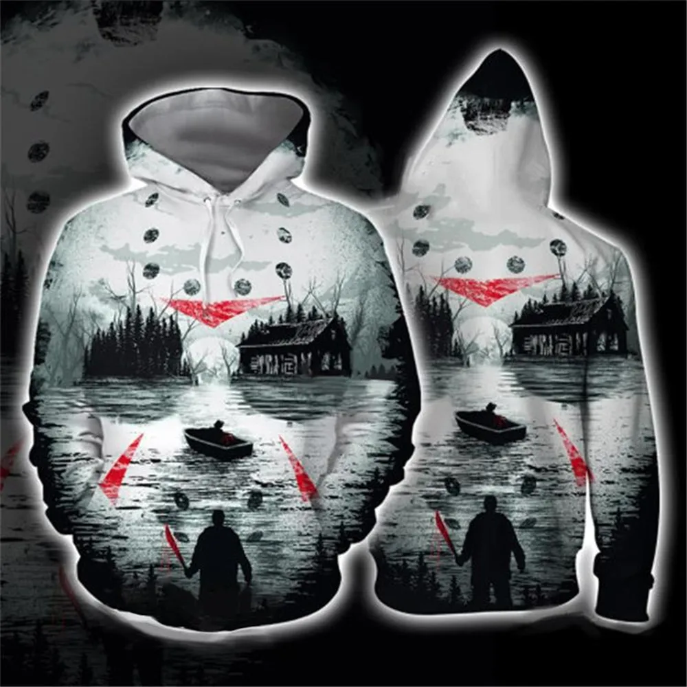 Толстовка с капюшоном Friday The 13th Jason Voorhees косплей 3D принт толстовки для мужчин и