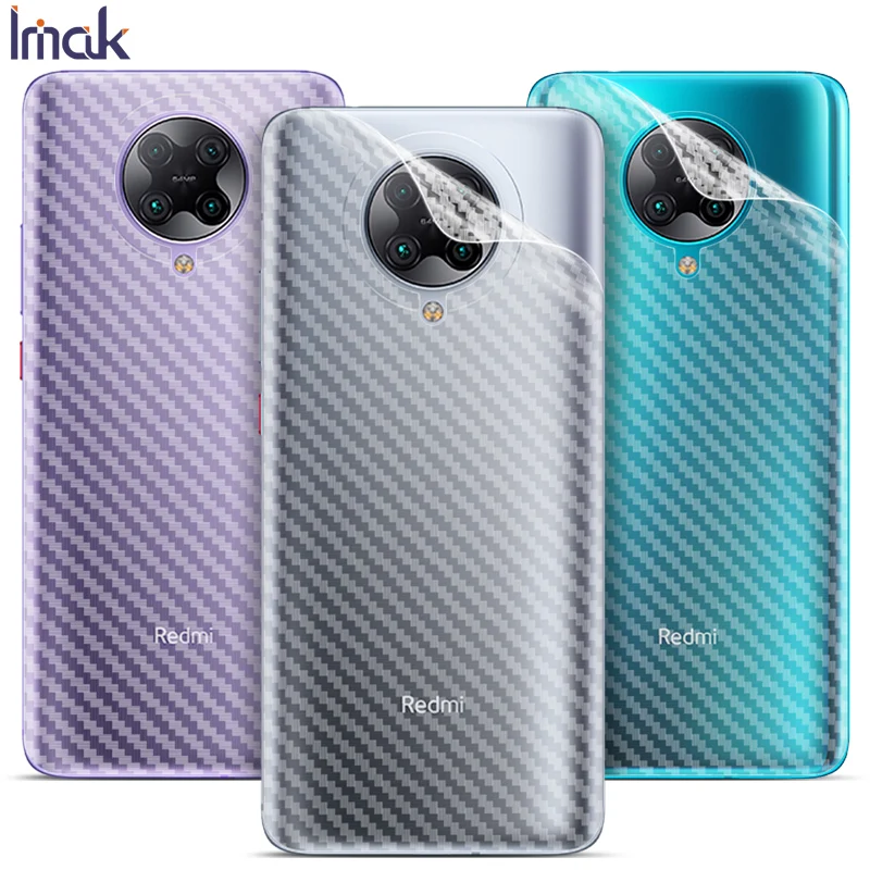 Imak ПВХ углеродное волокно шаблон пленка для Xiaomi Redmi K30 Pro Полное покрытие