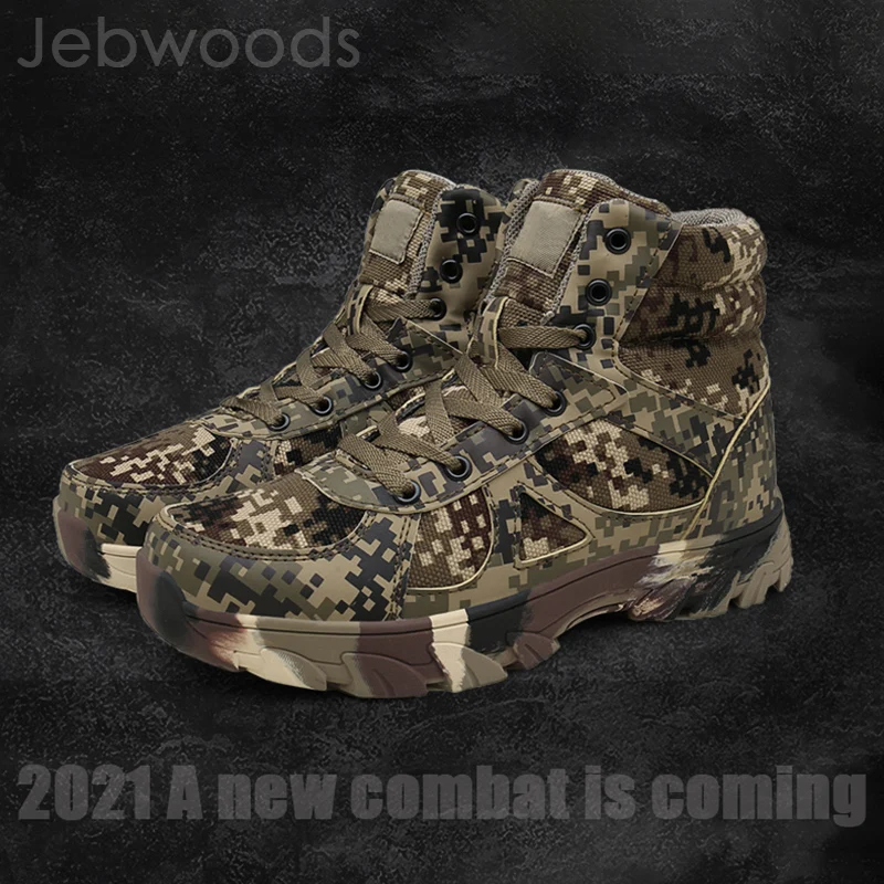 

Camo Hiking Shoes Men Sneakers Military Army Combat Tactical Boots Mens Waterproof Walking Trekking Climbing Motorcycle Shoes