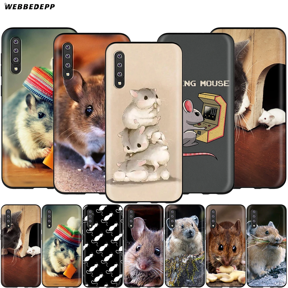 Webbedepp милый чехол с рисунком мыши для Samsung Galaxy A3 A5 A6 Plus A7 A8 A9 J6 M20 A10S A20S A30S A40S A50S |