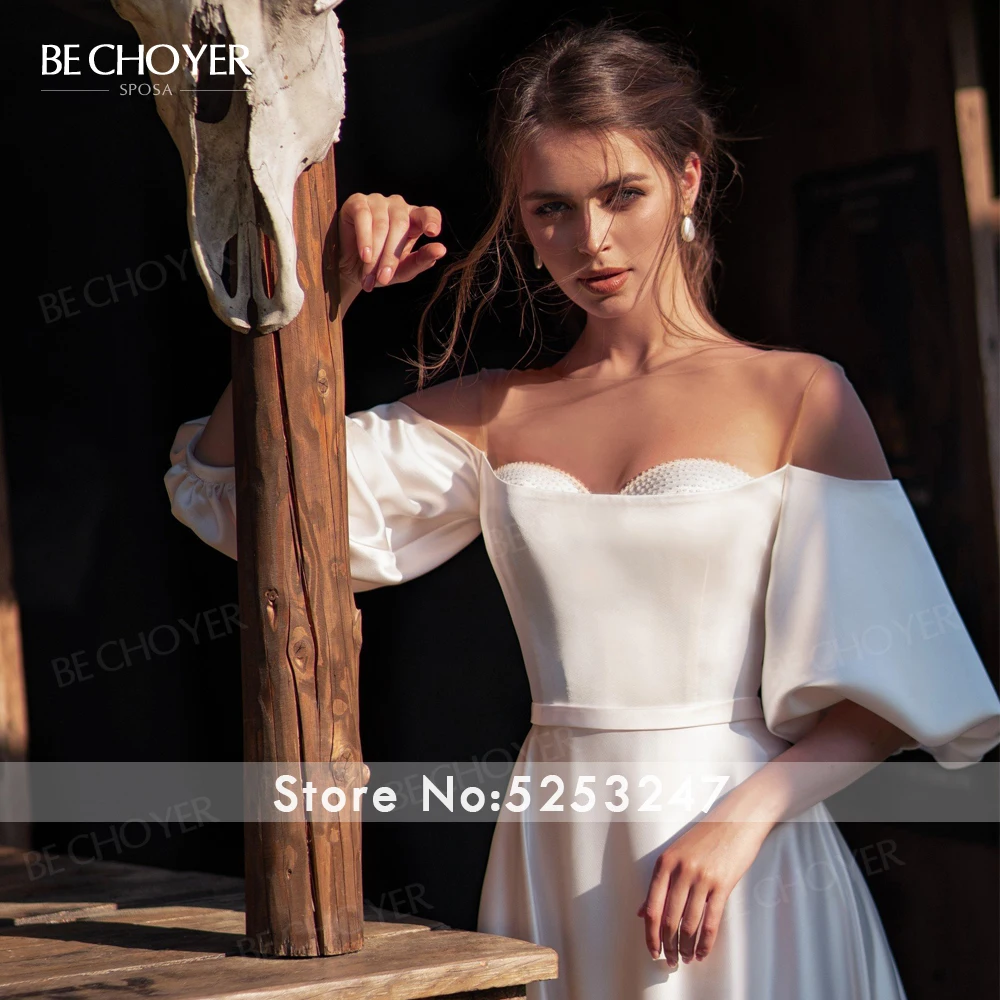 Vestido De Noiva Простой Бисероплетение сатиновое свадебное платье Шик возлюбленной по