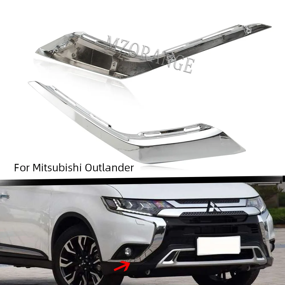 Передний бампер хромированная молдинговая полоса для Mitsubishi Outlander 2016-2019