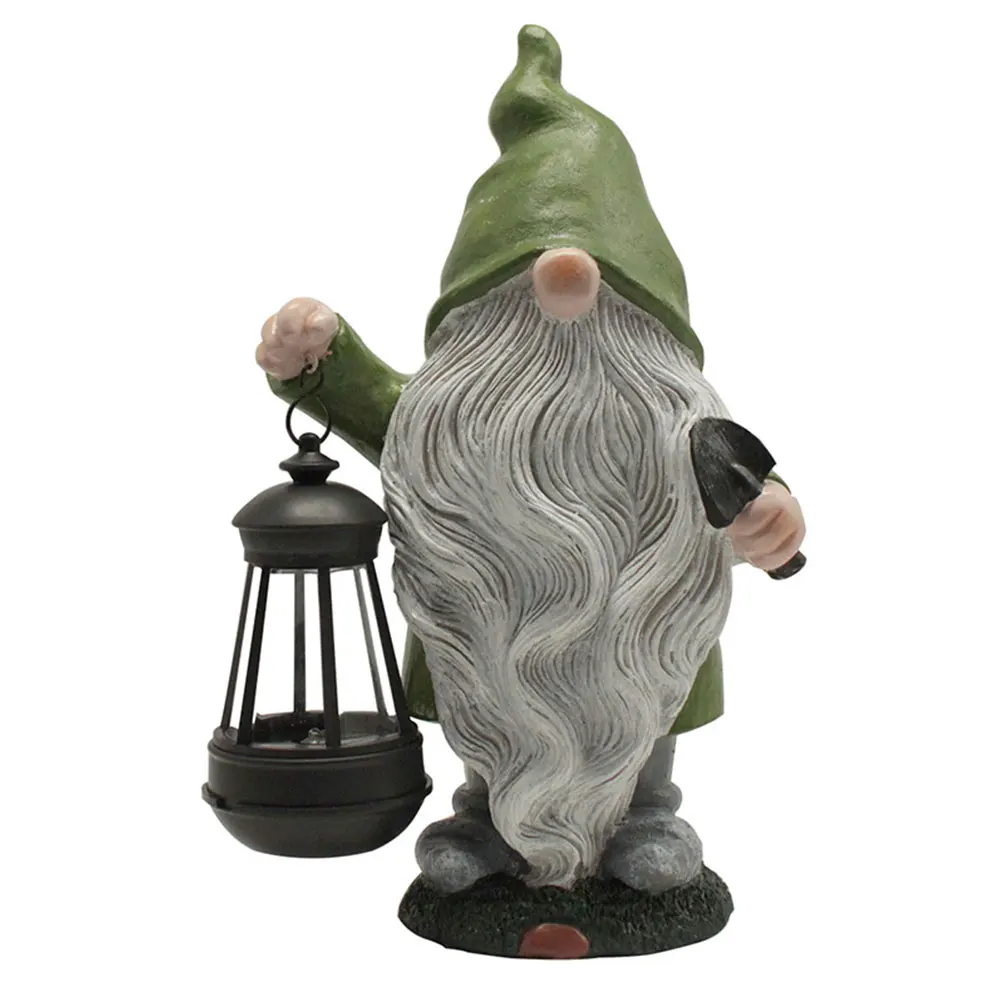 

Realistic Practical Resin Crafts Display Mold Simulation Solar Gnome Miniature Dwarf Figurine Statue Gardening Decor For Gard