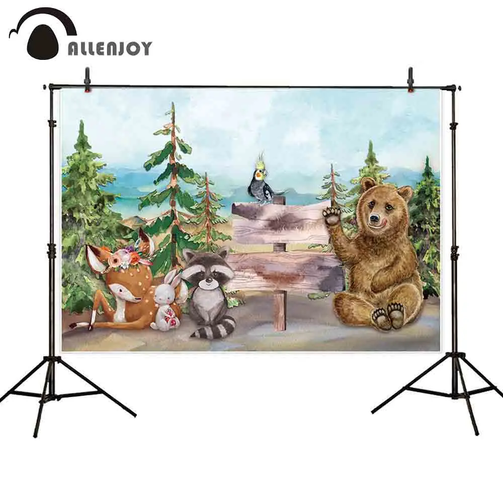 Allenjoy джунгли для вечеринки в стиле сафари Настенный декор медведь лиса кролик