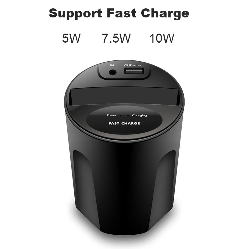 X8 QI Беспроводное Автомобильное зарядное устройство чашка для iPhone 11 Pro XS Max samsung huawei LG Xiaomi USB автомобильное беспроводное зарядное устройство Внешний 2.4A